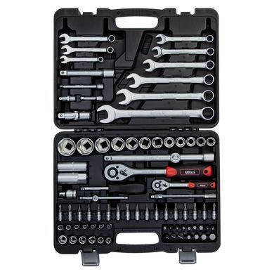 Набор насадок торцевых и биты 1/4", 1/2" 82шт CrV ULTRA (6001142) 6001142 фото