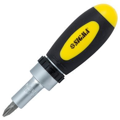 Викрутка з реверсом + насадки торцеві і біти 36шт CrV (кейс) SIGMA (4002511) 4002511 фото