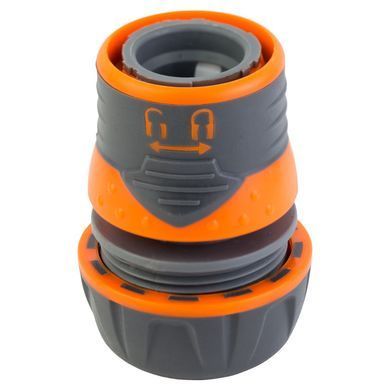 Конектор 1/2" швидкознімний для шланга 3/4" з замком (ABS+TPR) FLORA (5015484) 5015484 фото
