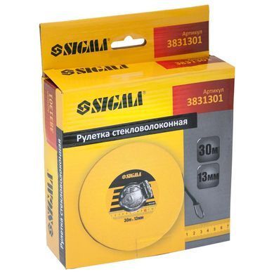 Рулетка скловолокно 30м&times;13мм SIGMA (3831301) 3831301 фото