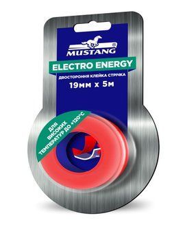 Двухсторонняя клейкая лента electro energy fix mustang 19мм*5м EL195 фото