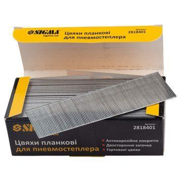 Гвозди планочные 40&times;1.25&times;1мм для пневмостеплера 5000шт SIGMA (2818401) 2818401 фото