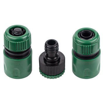 Набор коннекторов 1/2" + адаптер в/р 1/2"&times;3/4" для шланга 1/2" (ABS) GRAD (5016155) 5016155 фото