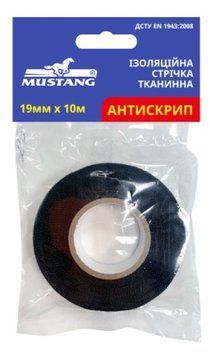 Изоляционная тканевая лента антискрип mustang 19мм*10м ASIT1910 фото