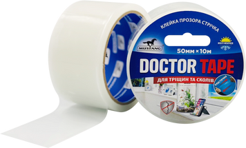 Ремонтна клейка стрічка doctor tape mustang прозора 50мм*10м TPE5010 фото