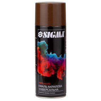 Емаль аерозольна акрилова 400мл RAL 8008 горіховий глянець SIGMA (2736781) 2736781 фото